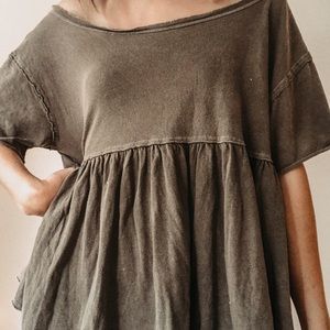 Green Free People tee